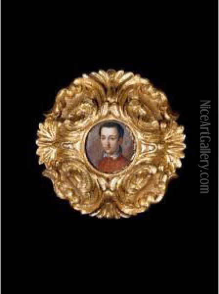 Portrait Of Francesco I De' Medici, Head And Shoulders Oil Painting - Alessandro Allori