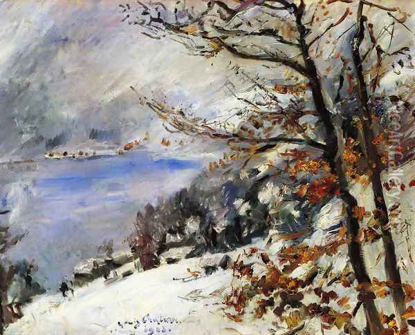 The Walchensee in Winter Oil Painting - Lovis (Franz Heinrich Louis) Corinth