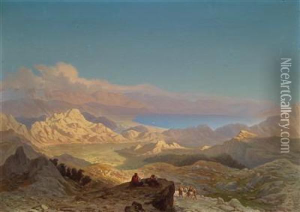 The Highplains Of Cettinje/montenegro Oil Painting - Anton Karinger