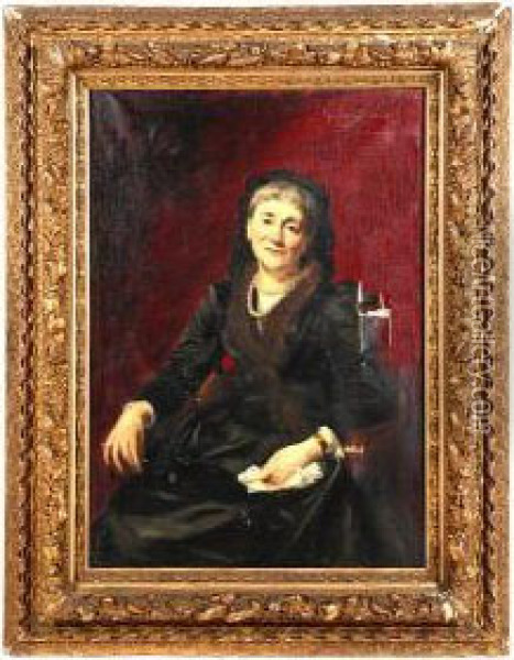Portrait Of Mrs Yolande Lyne Stephens Oil Painting - Carolus (Charles Auguste Emile) Duran
