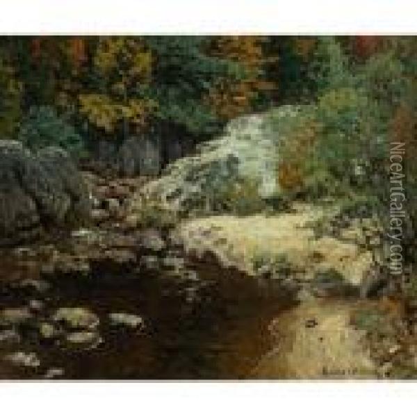 Rocky Spring Brook Oil Painting - John Joseph Enneking