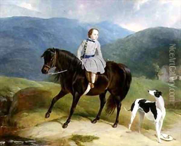 Master Edward Coutts Marjoriebanks on his Pony Oil Painting - Abraham and Webster, Thomas Cooper