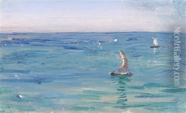 Yachts At Sea Oil Painting - Nikolai Nikanorovich Dubovskoy