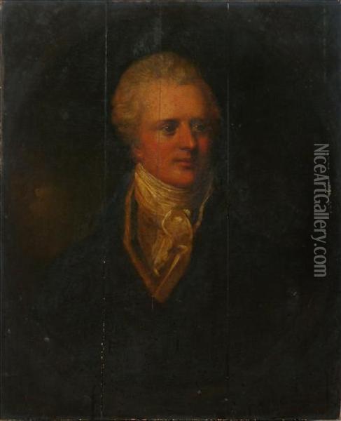 Portrait Of A Gentleman Head Oil Painting - Martin Archer Shee