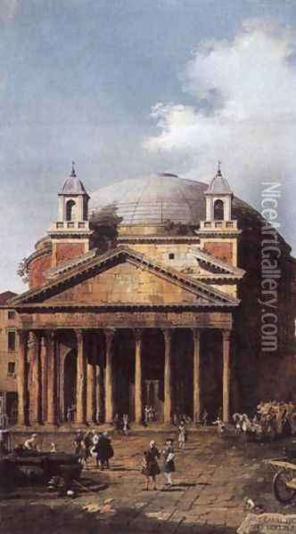 The Pantheon Oil Painting - (Giovanni Antonio Canal) Canaletto