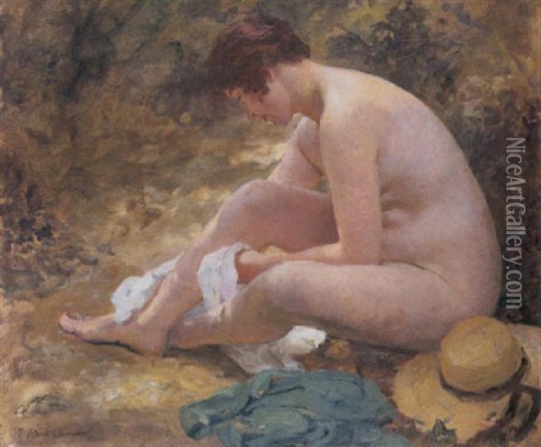 Apres La Baignade Oil Painting - Paul Albert Laurens
