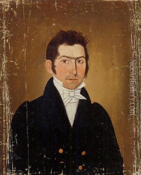 Portrait Of William Fogg Oil Painting - John Brewster Jr.