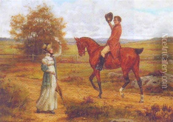 The First Meeting Oil Painting - George Goodwin Kilburne