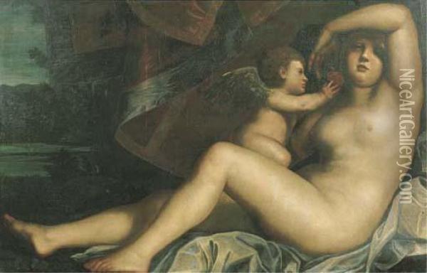Venere Oil Painting - (Alessandro) Padovanino (Varotari)