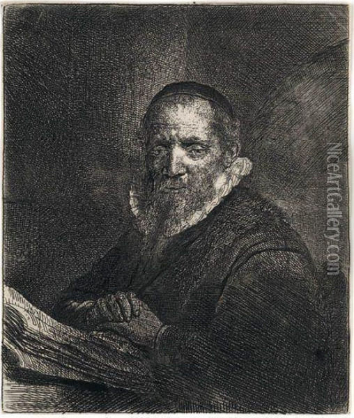 Jan Cornelis Sylvius, 
Preacher Oil Painting - Rembrandt Van Rijn