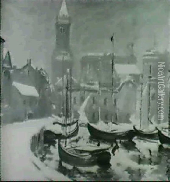 A Boston View Oil Painting - Arthur Clifton Goodwin