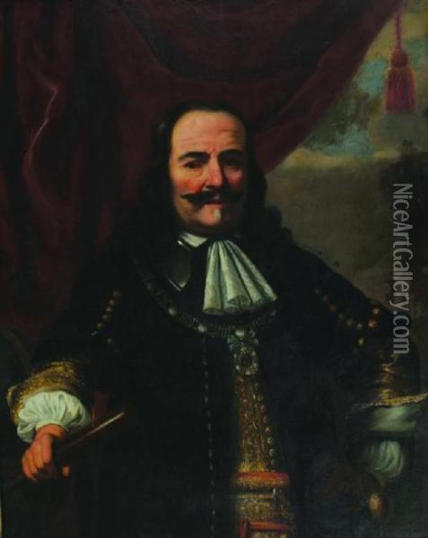 Portrait Of Michiel Adriaensz De Ruyter Oil Painting - Ferdinand Bol