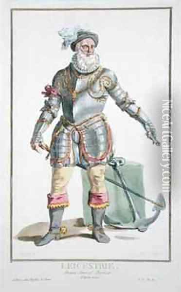 Robert Dudley 1533-88 Earl of Leicester Oil Painting - Pierre Duflos