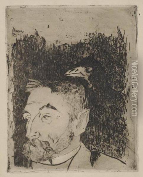 Portrait De Stephane Mallarme Oil Painting - Paul Gauguin