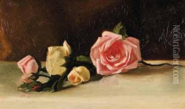 Corsage Oil Painting - William Raphael