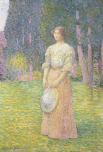 Femme au jardin Oil Painting - Hippolyte Petitjean