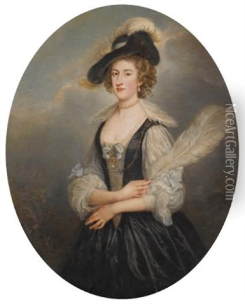 Portrait Of Susanna Hoare, Countess Of Ailesbury (1732-1783) Oil Painting - William Hoare