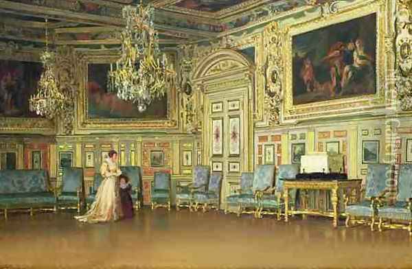 The Oval Salon at Versailles Oil Painting - John Haynes-Williams