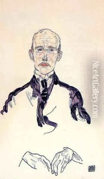 Portrait Of Karl Maylander Oil Painting - Egon Schiele