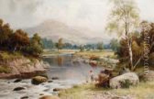 In The Conway Valley Oil Painting - William Henry Mander
