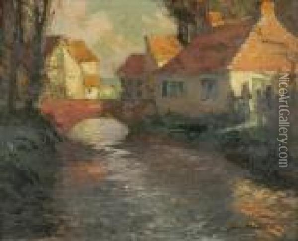 French Country Scene Oil Painting - George Ames Aldrich