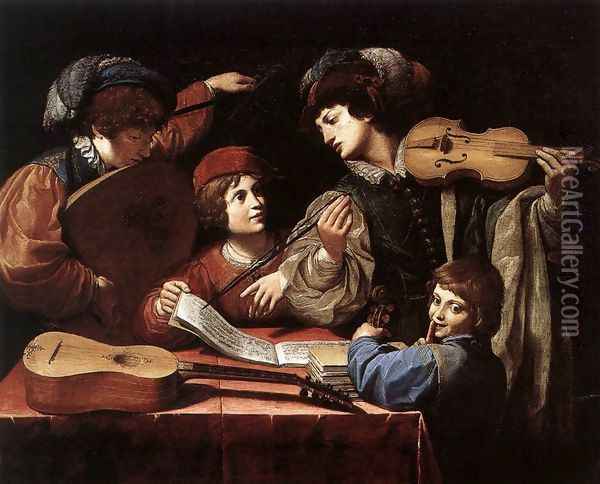 The Concert c. 1615 Oil Painting - Lionello Spada