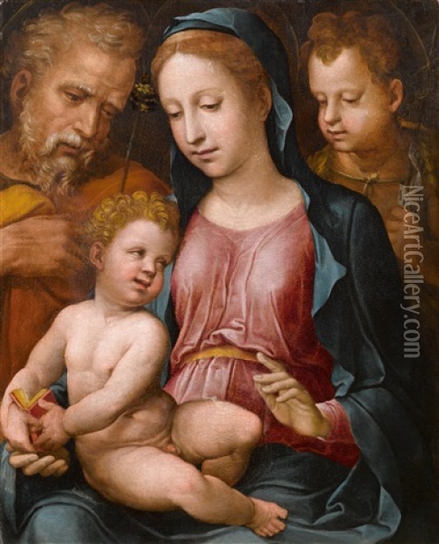 Heilige Familie Oil Painting - Bartolomeo Neroni