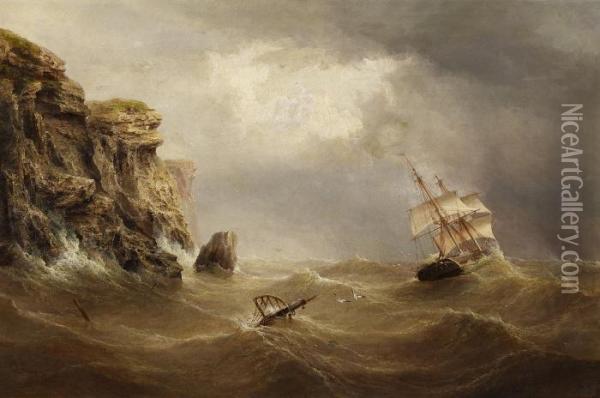 Distress At Sea Oil Painting - Henry Redmore