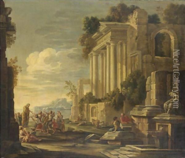 Episdio Della Vita Di San Pietro Oil Painting - Giovanni Paolo Panini