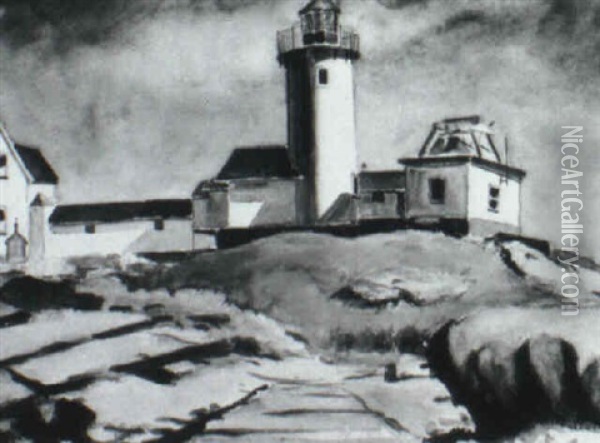Maine Coast Oil Painting - John P. Benson
