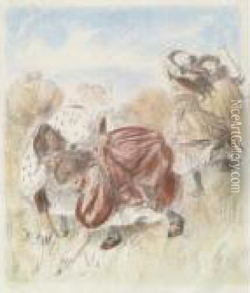 Enfants Jouant A La Balle Oil Painting - Pierre Auguste Renoir