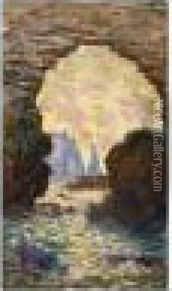 L'aiguille Vue A Travers La Porte D'amont Oil Painting - Claude Oscar Monet