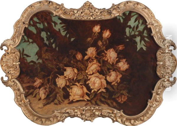 Roses Oil Painting - Hans Makart