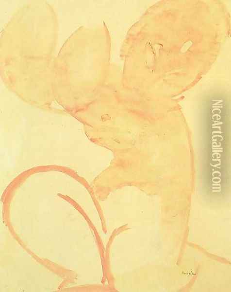 Karyatie in Rosa Oil Painting - Amedeo Modigliani