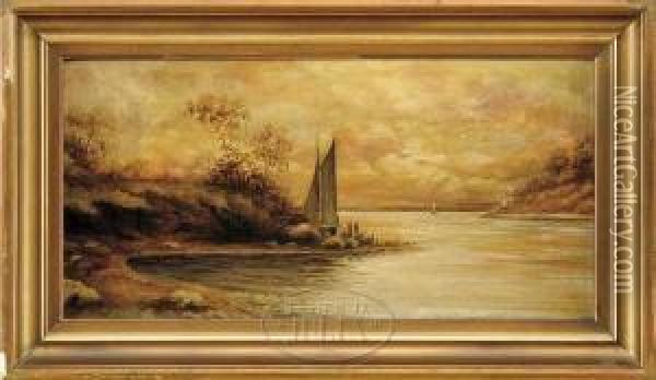 Forbes Lake View Oil Painting - Edwin Ellis