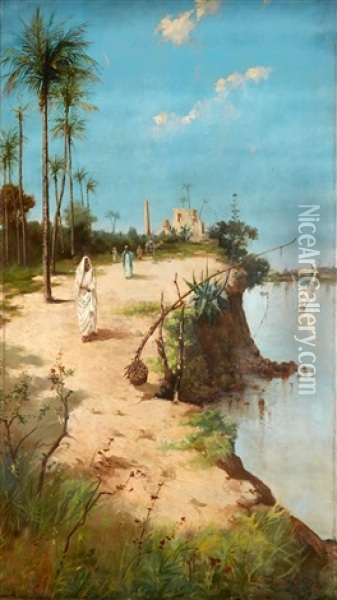 Vue D'egypte Oil Painting - Santo Piatti