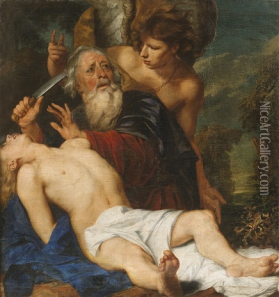 Sacrifice Of Isaac Oil Painting - Pieter Thys