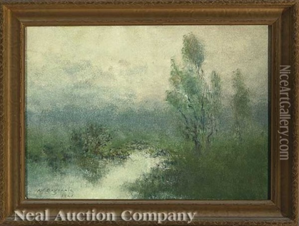 Louisiana Marsh, Early Morning Oil Painting - Alexander John Drysdale