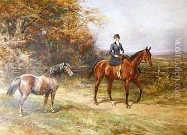 Lady Denman Oil Painting - Heywood Hardy
