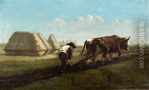 Ploughing Scene Oil Painting - Rosa Bonheur