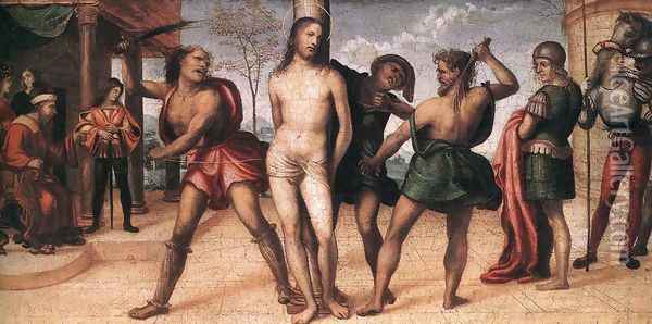 Flagellation Of Christ 1510 Oil Painting - Il Sodoma (Giovanni Antonio Bazzi)