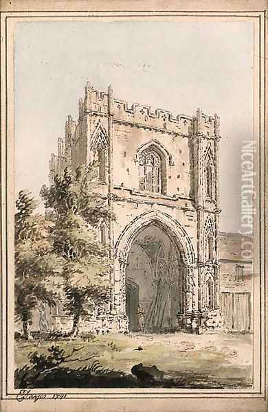 The Abbey Gate, St. Edmunds, Bury, Suffolk Oil Painting - Edward Dayes