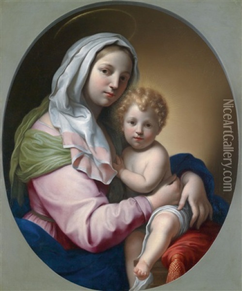 Madonna Mit Kind Oil Painting - Onorio Marinari