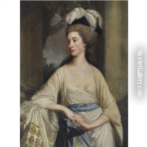 Portrait Of Eliza Fitzgerald Oil Painting - Nathaniel Dance Holland (Sir)