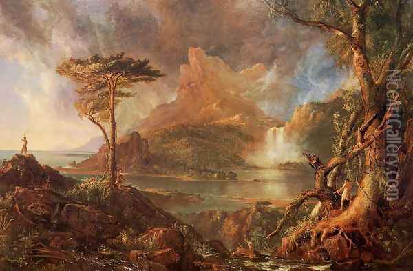 A Wild Scene Oil Painting - Thomas Cole