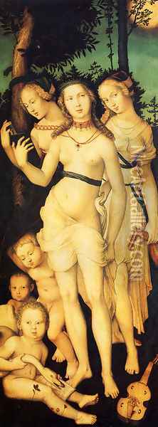 Harmony Of The Three Graces Oil Painting - Hans Baldung Grien