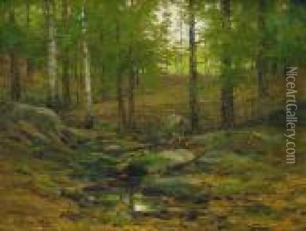 Forest Interior Oil Painting - Cullen Yates