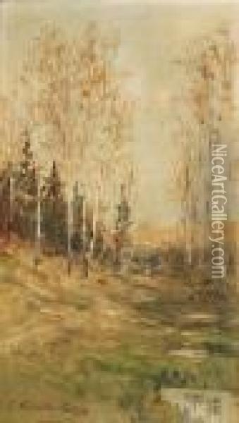 Herbstlichelandschaft Oil Painting - Eduard Weichberger