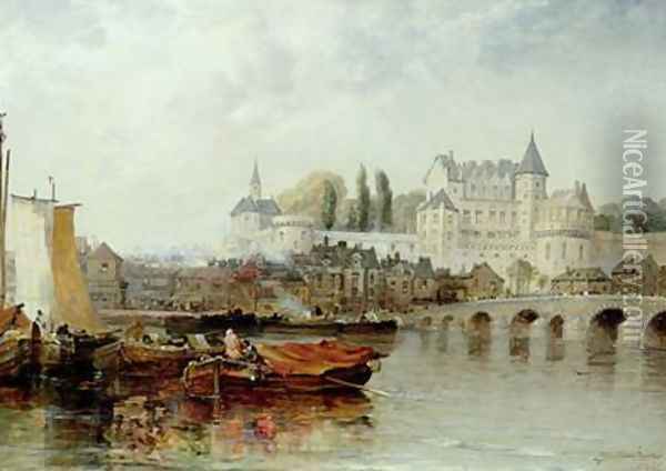 Amboise sur Loire 1889 Oil Painting - Arthur Joseph Meadows