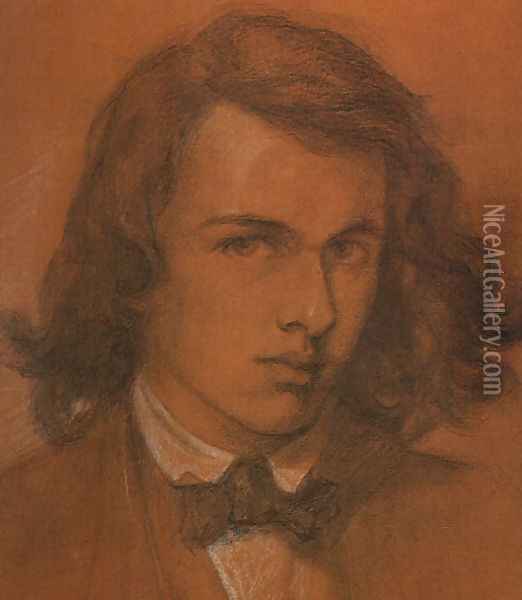 Self Portrait at Age Eighteen 1847 Oil Painting - Dante Gabriel Rossetti